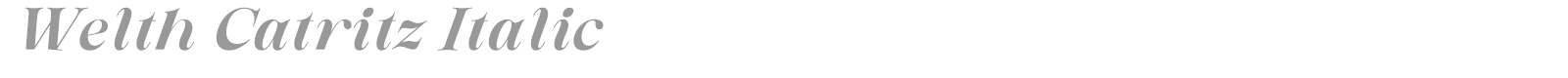 Welth Catritz font preview